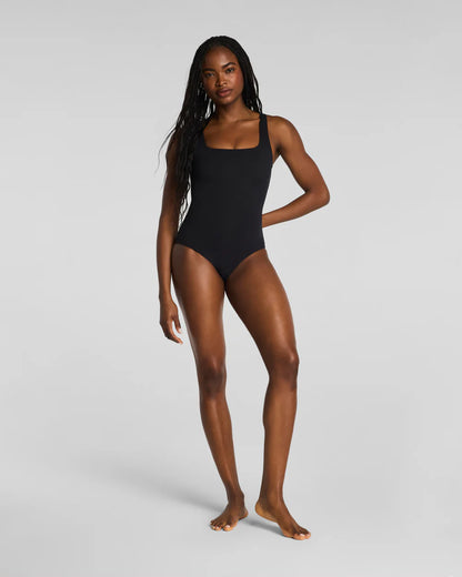 SPANXsculpt® Swim Square Neck One Piece - Very Black