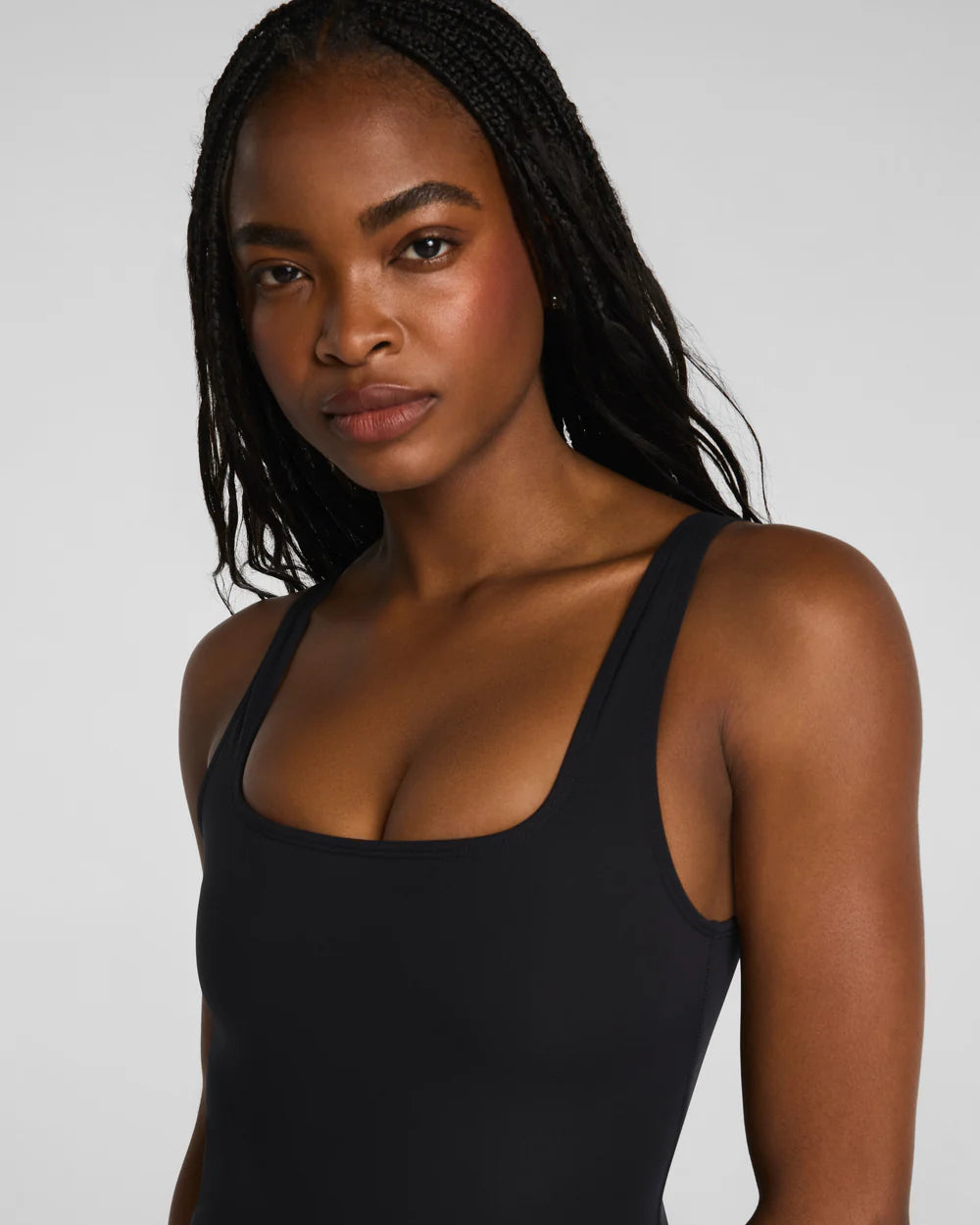 SPANXsculpt® Swim Square Neck One Piece - Very Black