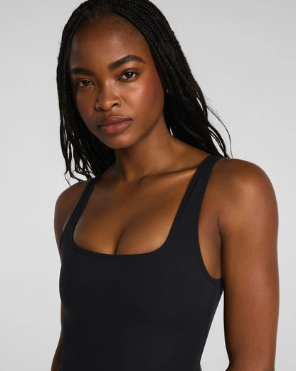 SPANXsculpt® Swim Square Neck One Piece - Very Black