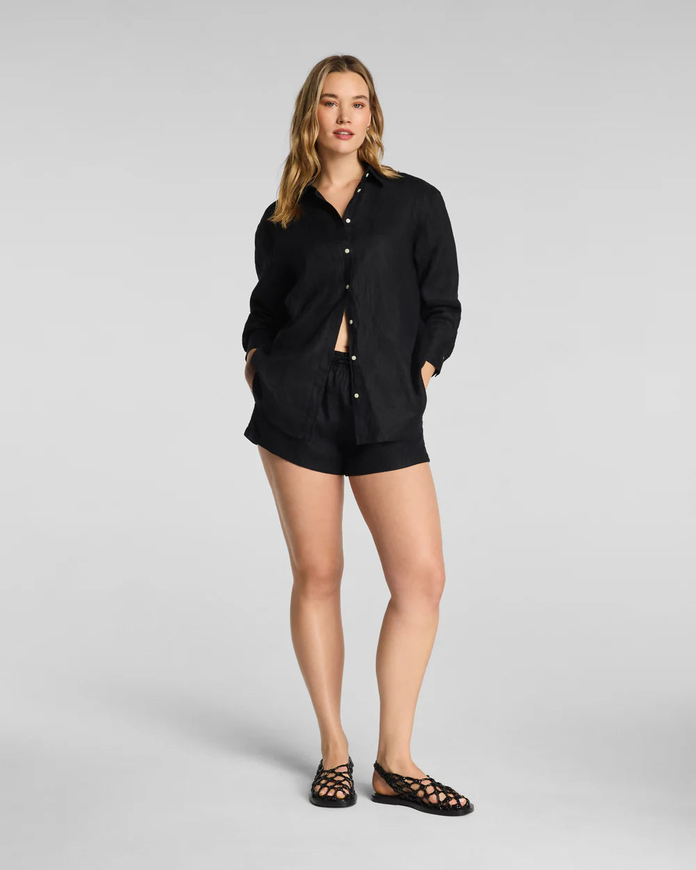 SPANX® Beach Button Down - Very Black