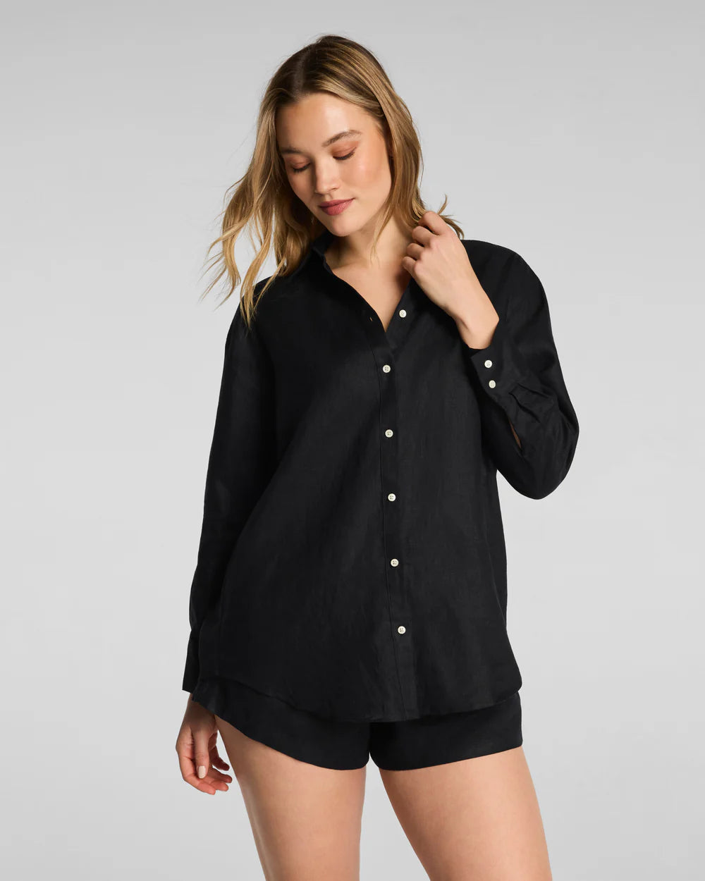 SPANX® Beach Button Down - Very Black