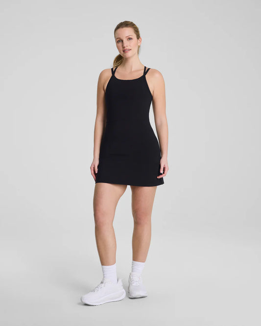 SPANXshape® BoostUp Scoop Neck Dress with StayCool Tech - Very Black