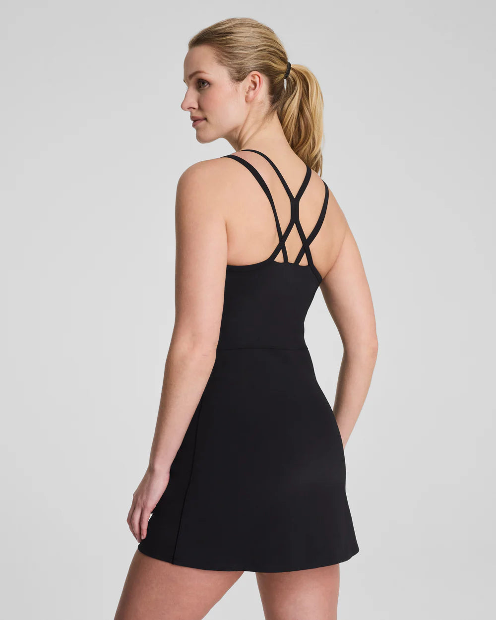 SPANXshape® BoostUp Scoop Neck Dress with StayCool Tech - Very Black