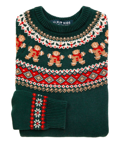 Gingerbread Fair Isle Kids Sweater