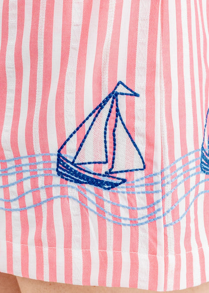 Pink Stripe Regatta Shift Dress