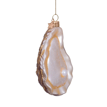 Ornament glass ecru oyster