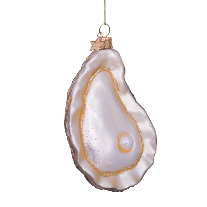 Ornament glass ecru oyster