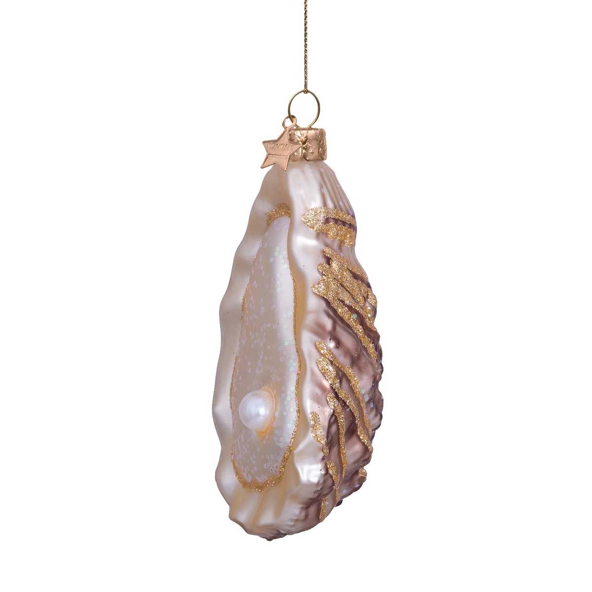 Ornament glass ecru oyster