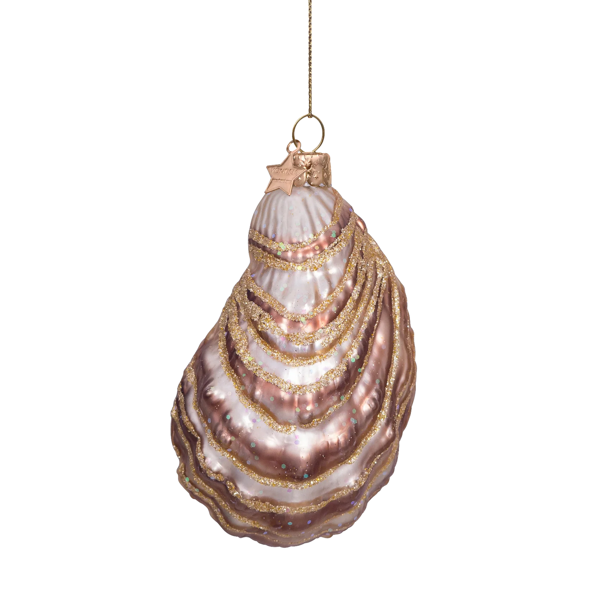 Ornament glass ecru oyster