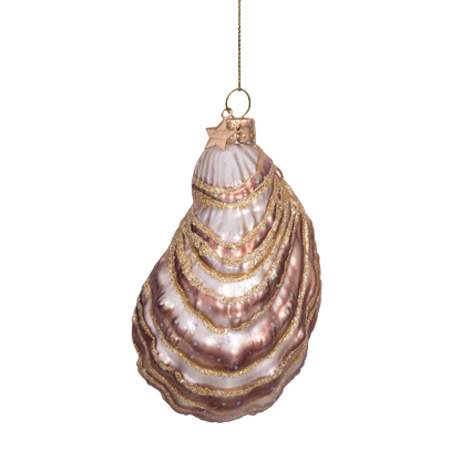 Ornament glass ecru oyster