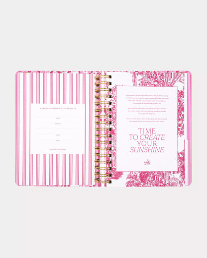2026-2027 17 Month Large Agenda - Conch Shell Pink Burst of Joy