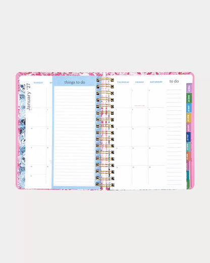 2026-2027 17 Month Large Agenda - Conch Shell Pink Burst of Joy