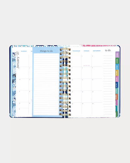2026-2027 17 Month Large Agenda - Resort White Shell Shine