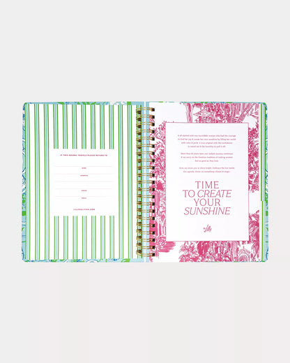 2026-2027 17 Month Jumbo Agenda - Day Dream Blue Throw Me A Line