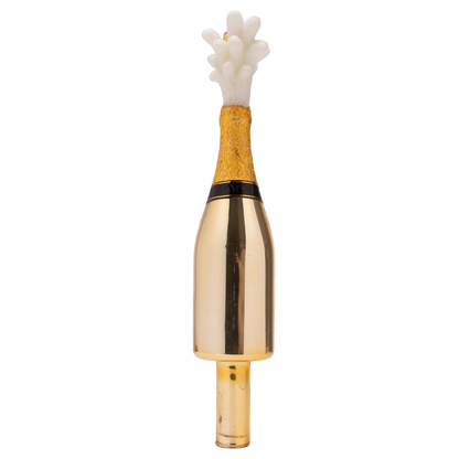 Tree topper glass popping Champagne bottle