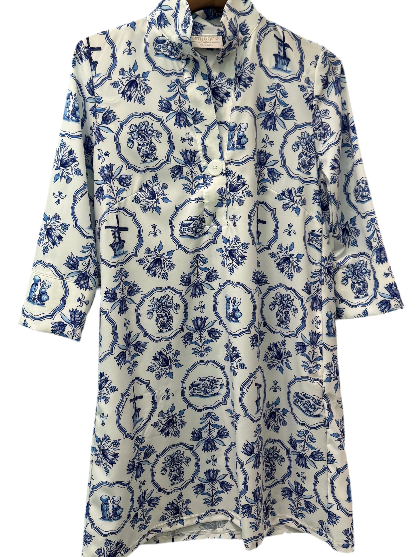 The Sophia Dress - Delft Blue