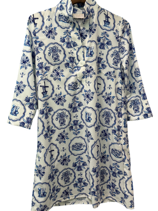 The Sophia Dress - Delft Blue