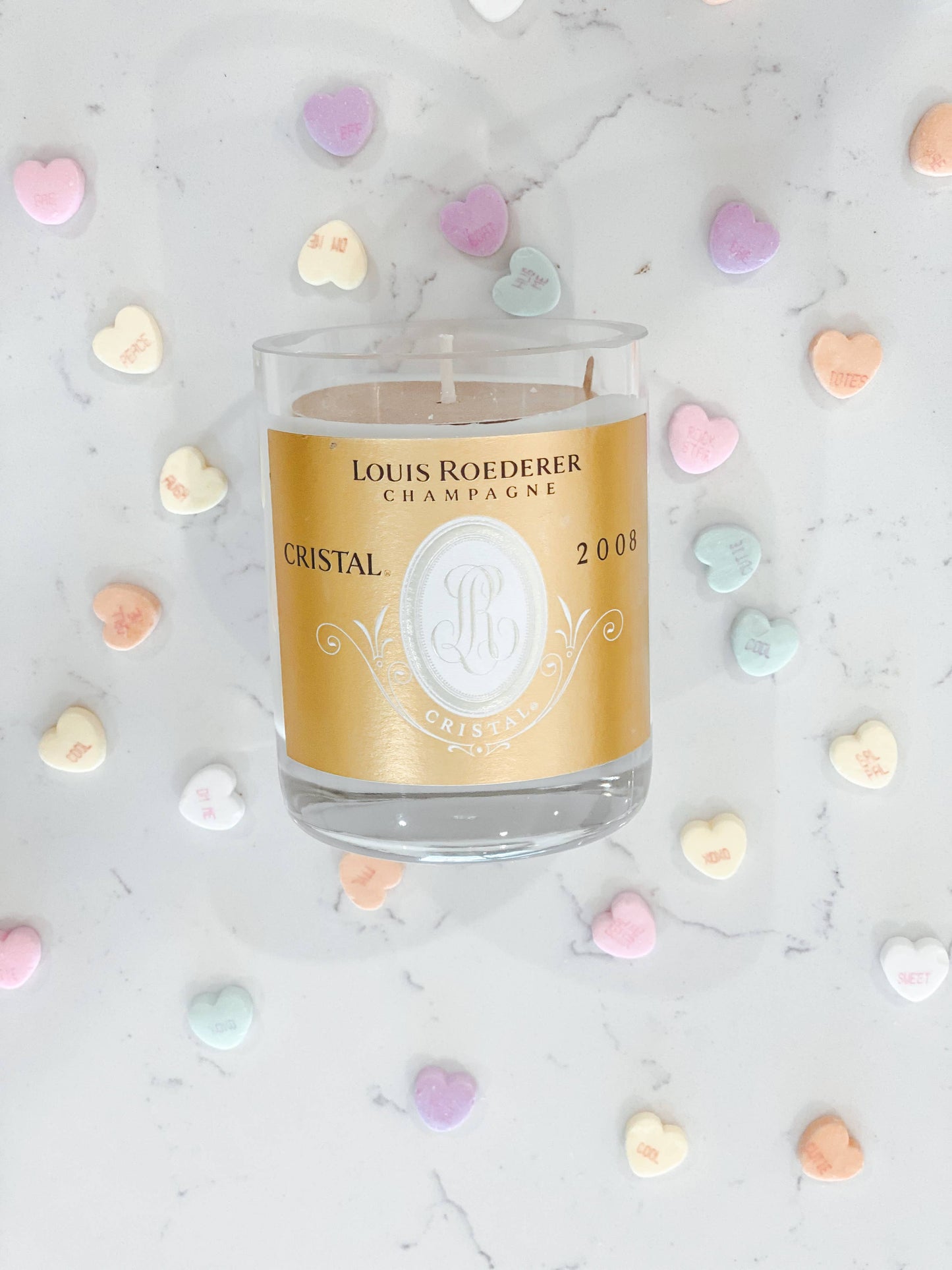 Recycled Cristal Candle: Grapefruit/Mango/Vanilla