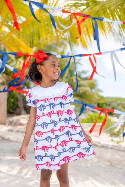 Patsy's Party Dress - Brentwood Bows with Worth Avenue White