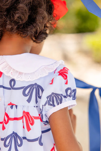 Patsy's Party Dress - Brentwood Bows with Worth Avenue White