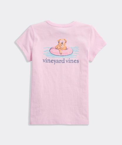 Girls' Pool Floatie Pup Short-Sleeve Pocket Tee