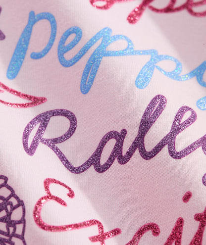 Girls' Stacked Cheer Text Short-Sleeve Pocket Tee