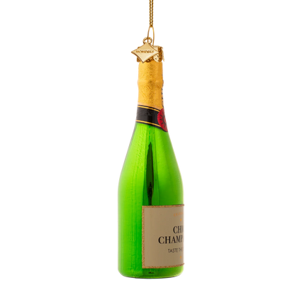 Ornament glass green luxury champagne bottle