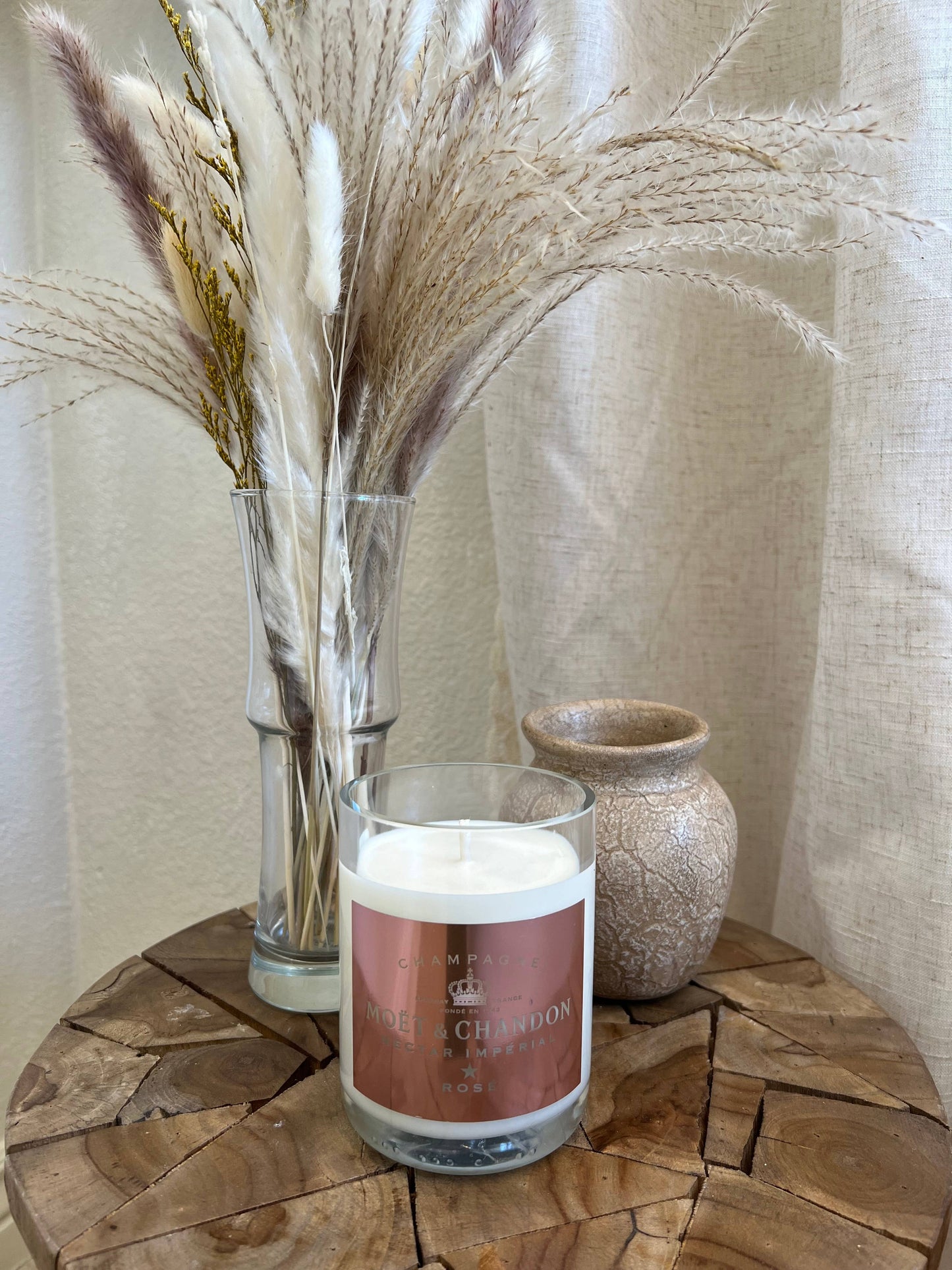 Recycled Moet Rose Candle: Holiday Exclusive: Pomegranate Cider