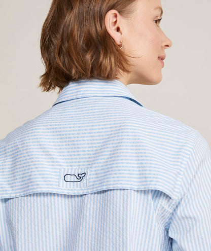 Hartley Harbor Cover-Up - Seersucker-Jake Blue