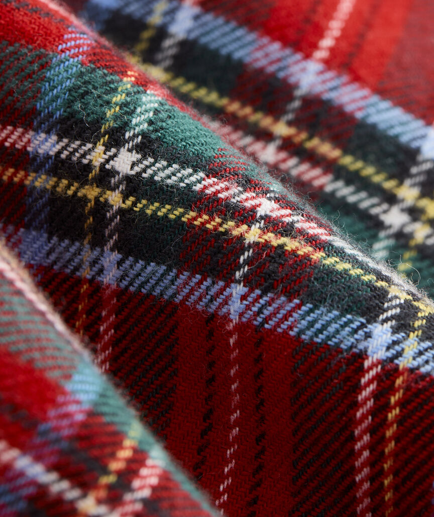 Baby Flannel Long-All - Red Velvet Tartan