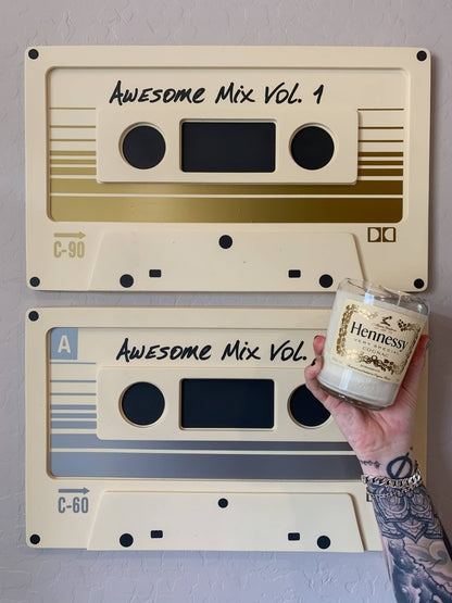 Recycled Hennessy Novelty Candle: Amber/Sandalwood/Leather