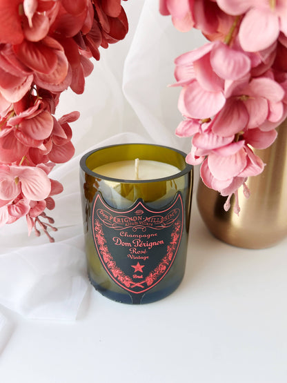 Recycled Dom P Rose Candle: Grapefruit/Mango/Vanilla
