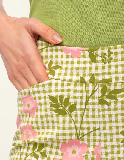 Maren Kick Flare Pant Castillo Gingham