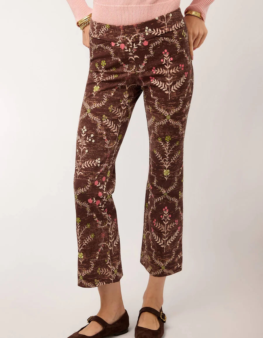 Maren Kick Flare Pant Heritage Meadow Brown