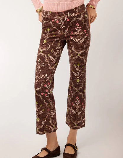 Maren Kick Flare Pant Heritage Meadow Brown