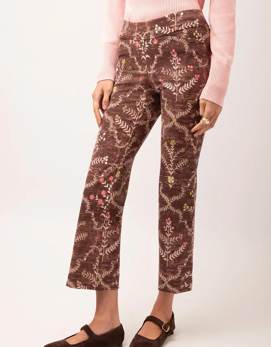Maren Kick Flare Pant Heritage Meadow Brown