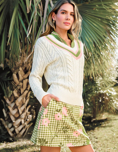 Colleen Skort Castillo Gingham