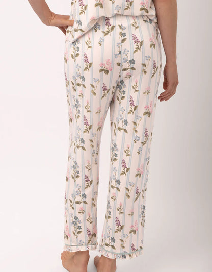 Pajama Ruffle Pant Blooming Stripe