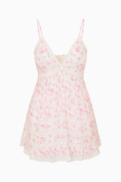 Alonna Blooming Floral Mini Dress- Rustic Orchid