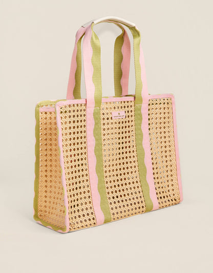 Splash Cane Large Trim Tote Castillo Tropical