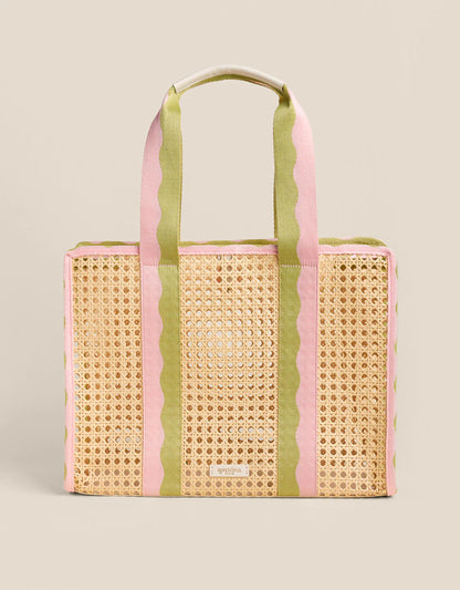 Splash Cane Large Trim Tote Castillo Tropical