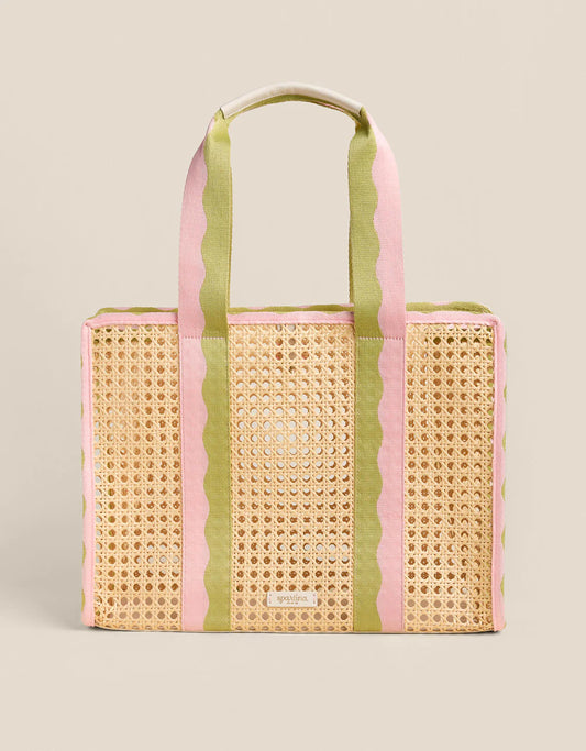 Splash Cane Large Trim Tote Castillo Tropical