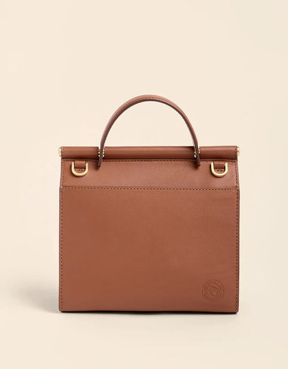 Siren Beverly Leather Satchel Brown