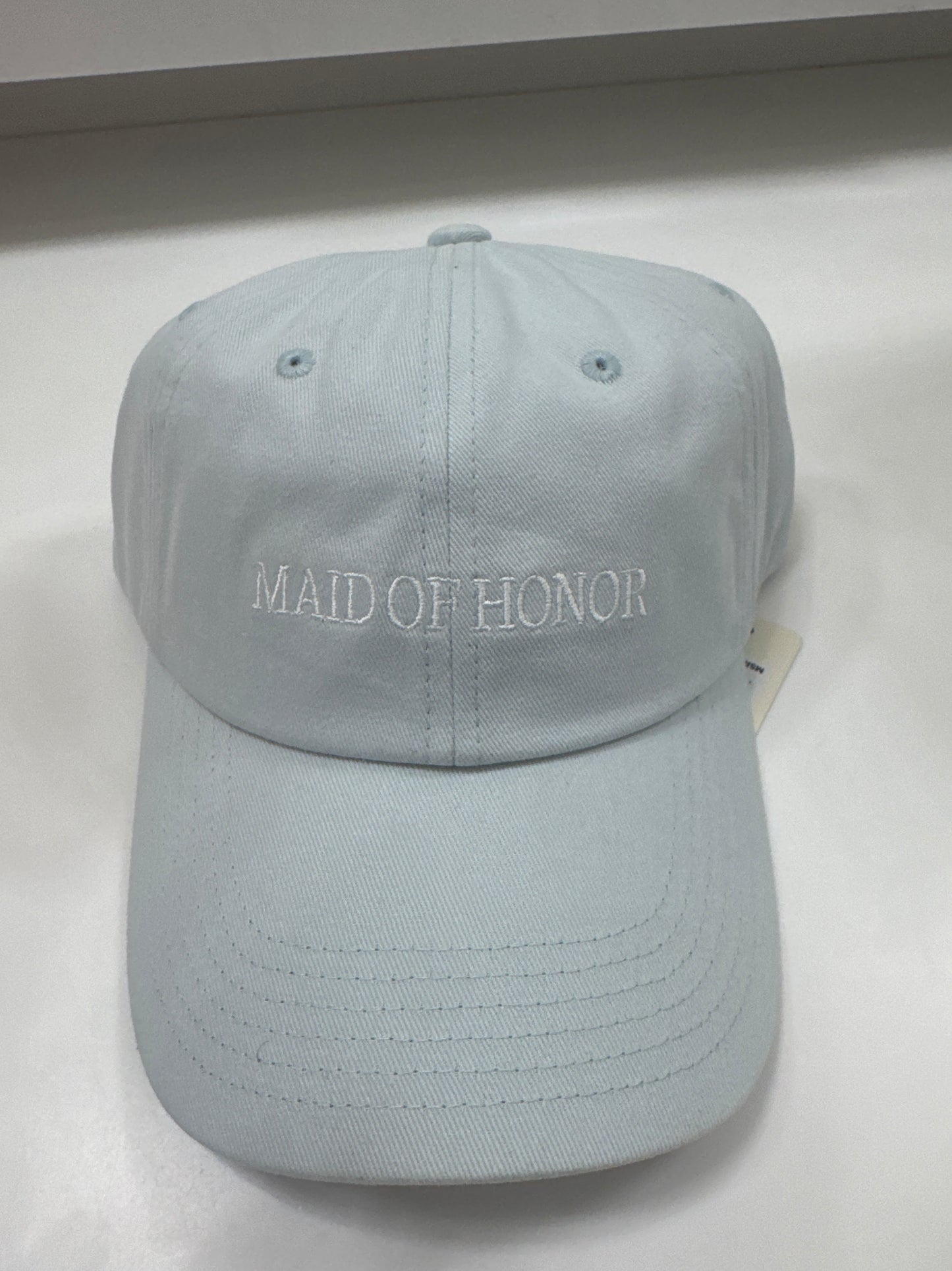 Maid of Honor Heart Baseball Cap - Light Blue