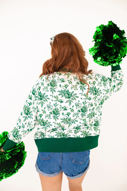 Michigan State Floral Toile Sweatshirt