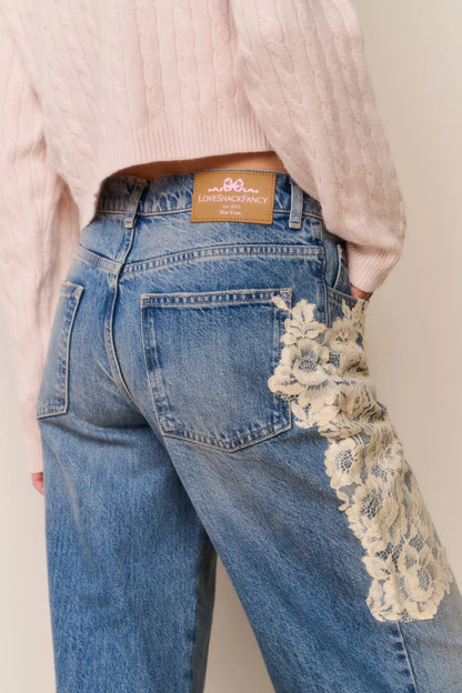Bambie Lace Appliqué Jeans