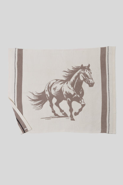 CozyChic® Stallion Throw - Cream Multi
