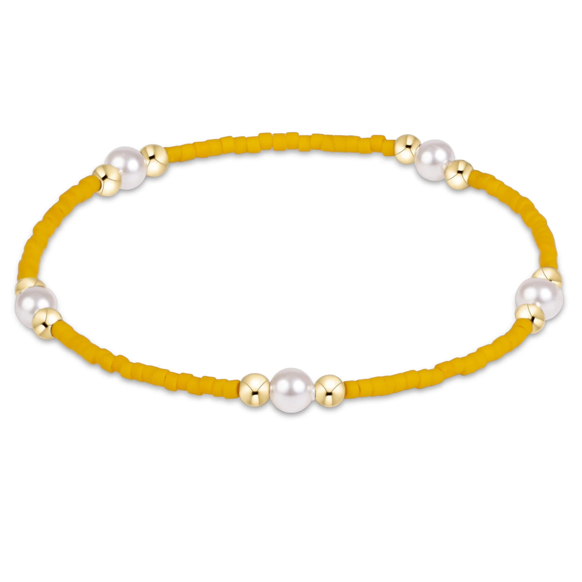 Gameday Hope Purpose Pearl Bracelet - Golden Yellow