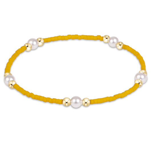 Gameday Hope Purpose Pearl Bracelet - Golden Yellow