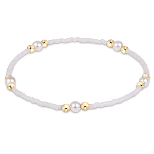 Gameday Hope Purpose Pearl Bracelet - White